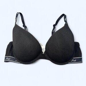 Victorias Secret Pink Black Push-Up Bra